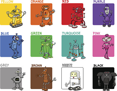 原色卡通套装图片下载