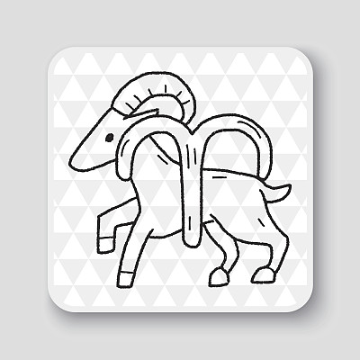 白羊星座涂鸦图片下载