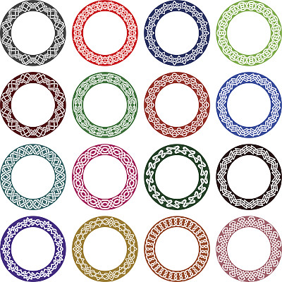 16盘彩色饰品图片下载