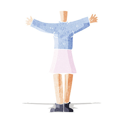 卡通女性身体(添加照片或混搭卡通)图片下载