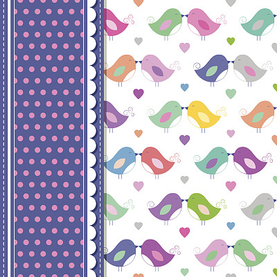 爱鸟和圆点贺卡图片下载