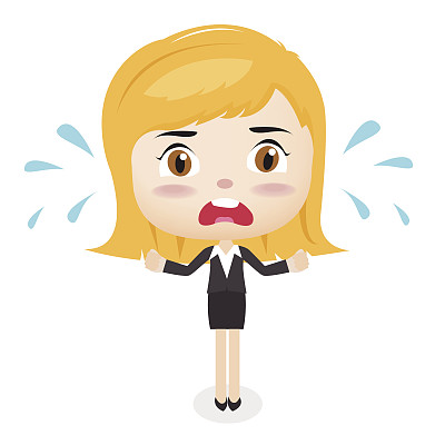 女商人失败并哭泣图片下载