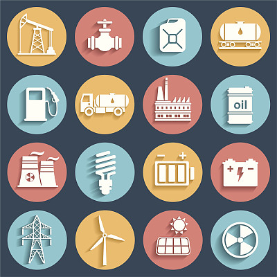 能源，电力，电源图标设置图片下载