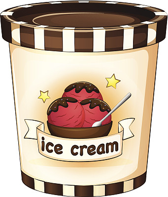 一次性杯中装冰淇淋图片下载