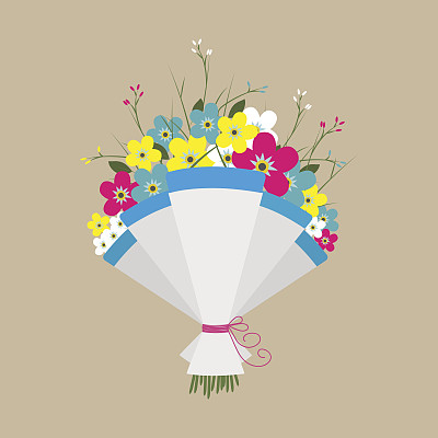 可爱的一束花图片下载