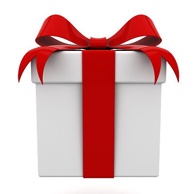 带有红色丝带蝴蝶结的礼盒图片下载