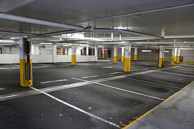 空旷的地下停车场背景图片下载