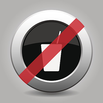 灰色铬按钮-不喝吸管图片下载