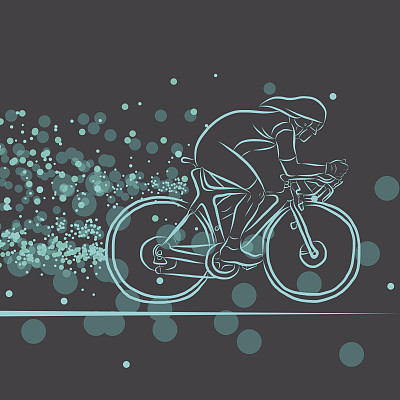 小圆点自行车骑手图片下载