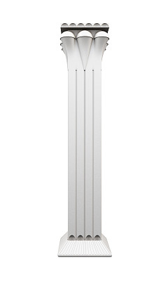 在白色背景上孤立的单列。三维渲染图片下载