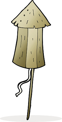 卡通老式木制烟花图片下载