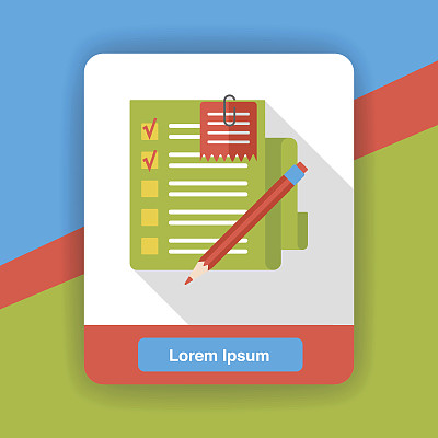 购物单平面图标图片下载