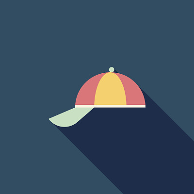 尖顶帽扁平图标与长影子图片下载