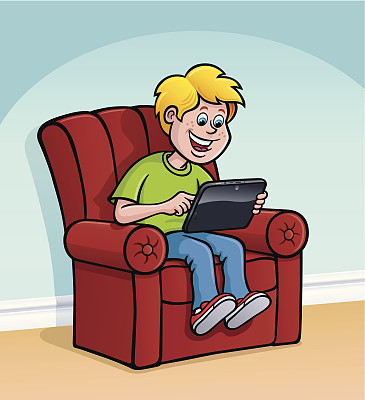 孩子使用触屏平板电脑图片下载