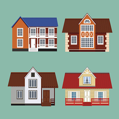 家集。说明组。私人住宅建筑图片下载