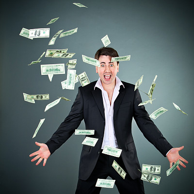 穿西装的人扔钱图片下载