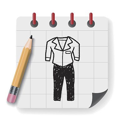 西装涂鸦图片下载