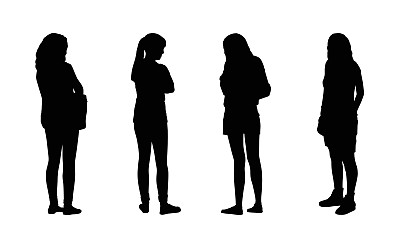 人们站在户外剪影16图片下载