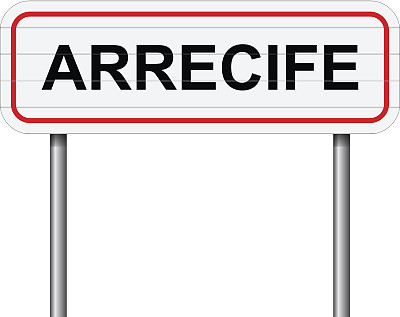 欢迎来到阿雷西菲西班牙矢量路牌图片下载