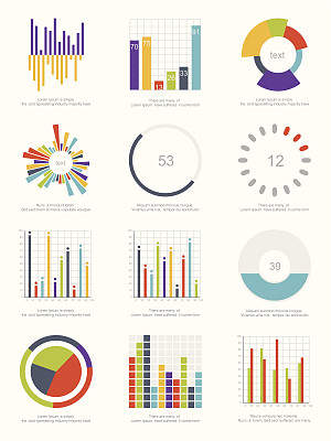一组信息图元素图片下载