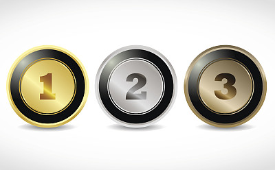 1 2 3个精彩的按钮号码图片下载