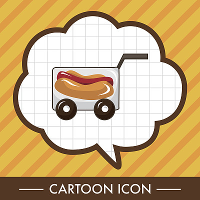 游乐园的餐车主题元素图片下载