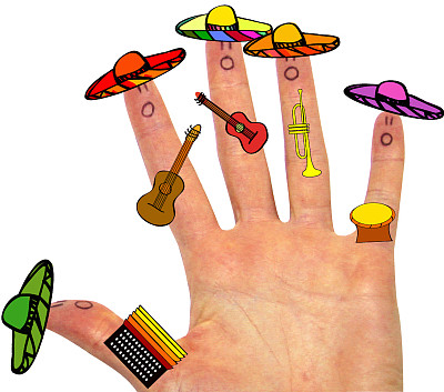 手指上的墨西哥音乐家图片下载