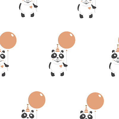 模式与熊猫。图片下载