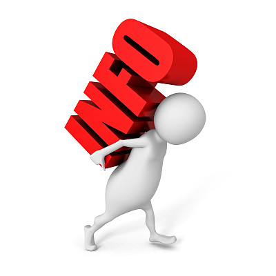 白色3d人携带红色信息文本字图片下载