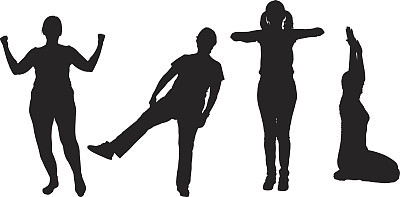 一个女人的矢量剪影。图片下载