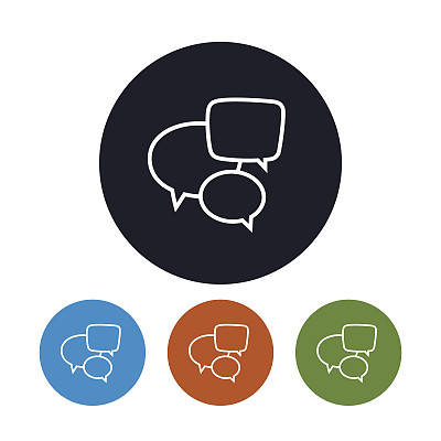 语音气泡图标，矢量插图图片下载