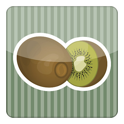 矢量彩色猕猴桃图标图片下载