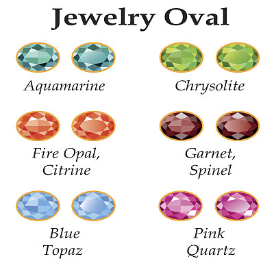 珠宝椭圆孤立对象图片下载