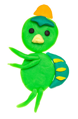 孩子的模型泥塑模型孤立在白色图片下载