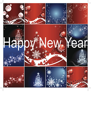 一套圣诞模板框架设计贺卡。图片下载