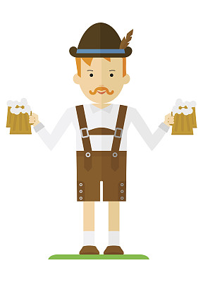 巴伐利亚小胡子侍者图片下载