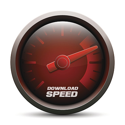 下载速度图标，矢量插图图片下载