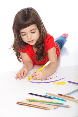 可爱的小女孩涂鸦图片下载