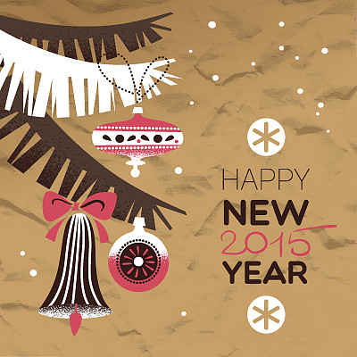 老式圣诞节的背景。新年贺卡图片下载