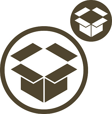 包装盒矢量简单图标孤立在白色图片下载
