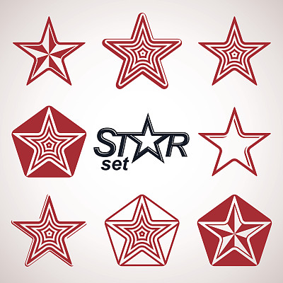 矢量纹章标志系列，一套节日纹章图片下载