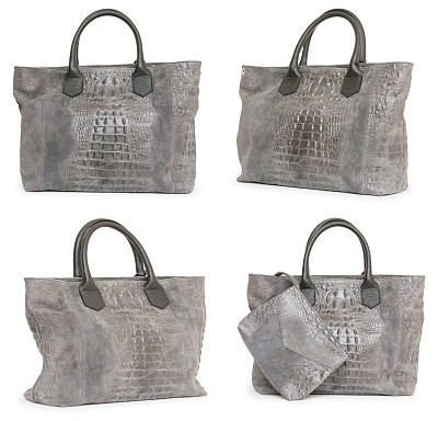 女性包收集在白色的背景图片下载