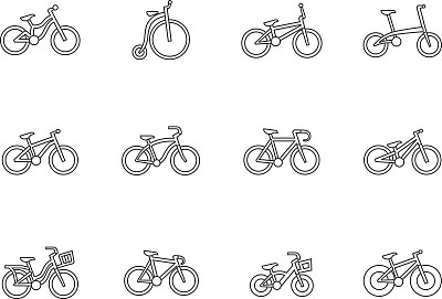 轮廓图标-单车图片下载