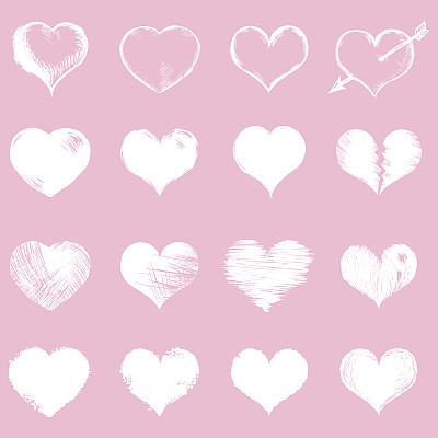 爱心矢量图素材ID：166480060