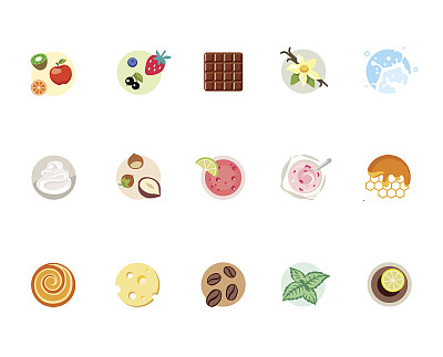 图标食物，一套配方的配料图片下载