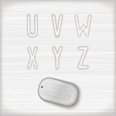 金属拉丁字母图片下载