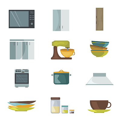 厨房电器家用设备烹饪家用机器厨具载体。素材图片