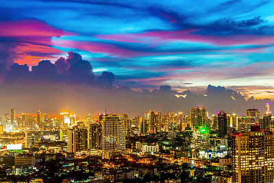 曼谷的天际线图片下载