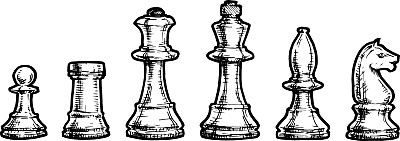 国际象棋绘画作品素材图片