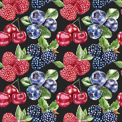 浆果无缝图案图片下载